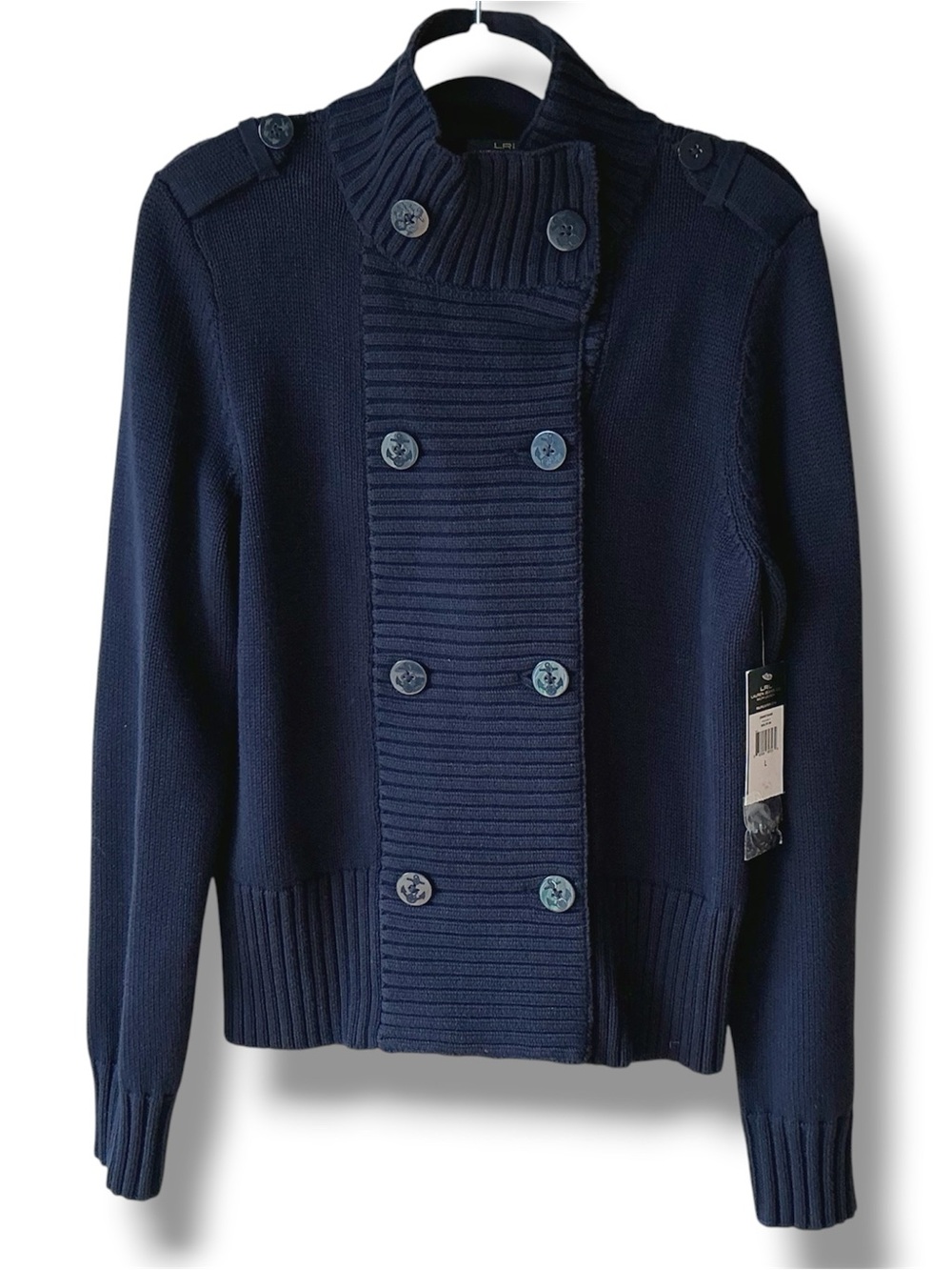 Lauren Jeans Co. Calais Sailor Sweater in Navy Size L NWT